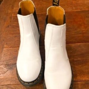 Doc Marten 2976 White Smooth Chelsea Ankle Boots